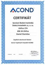 Certifikát TČ ACOND
